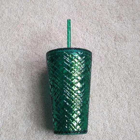 Starbucks Emerald Green Jeweled cup 16oz - Picture 2 of 3
